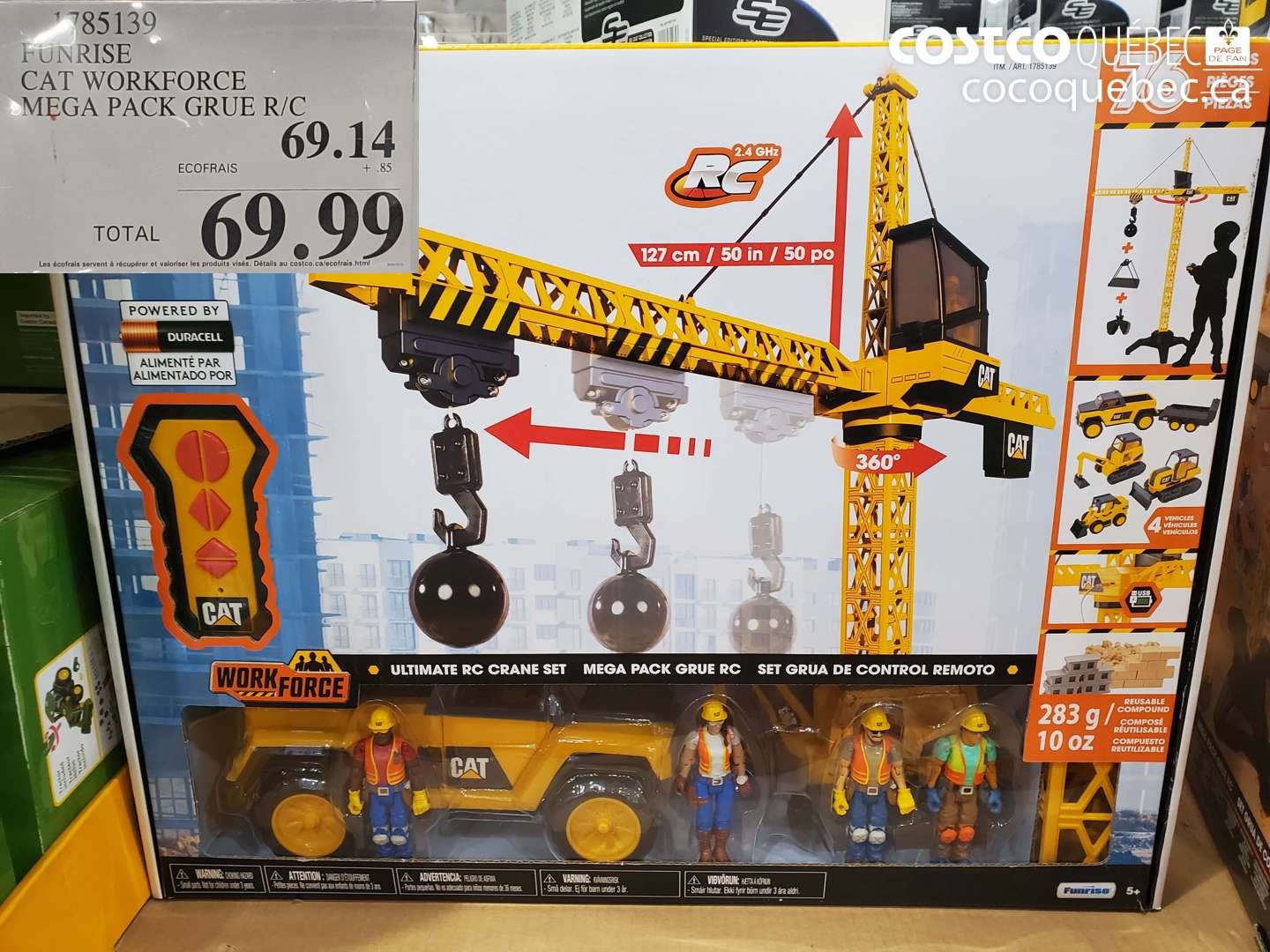 1785139 FUNRISE CAT WORKFORCE MEGA PACK GRUE R/C $69.99