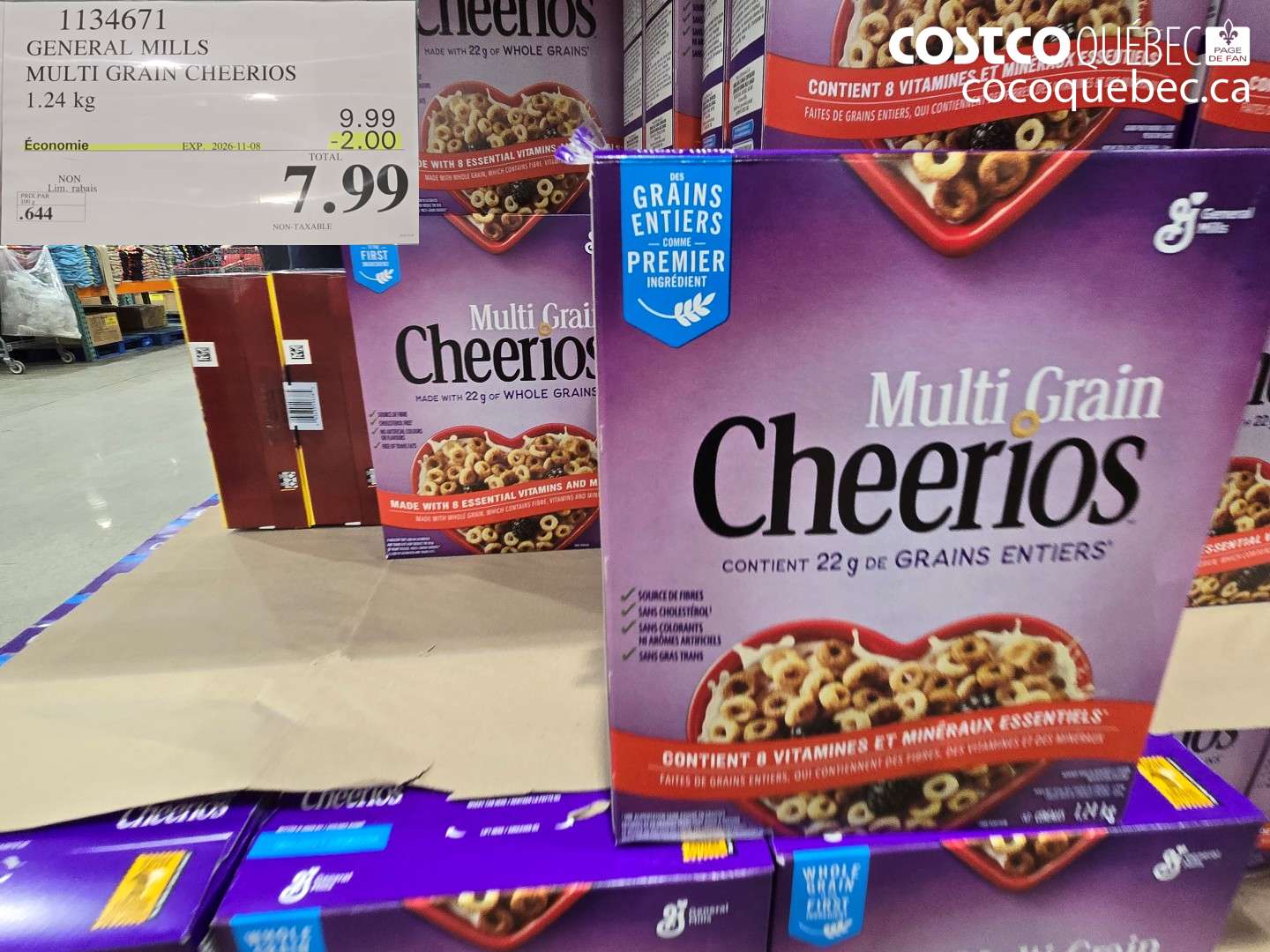 1134671 GENERAL MILLS MULTI GRAIN CHEERIOS ($2.00 INSTANT SAVINGS EXPIRES ON 2026-11-08) $7.99