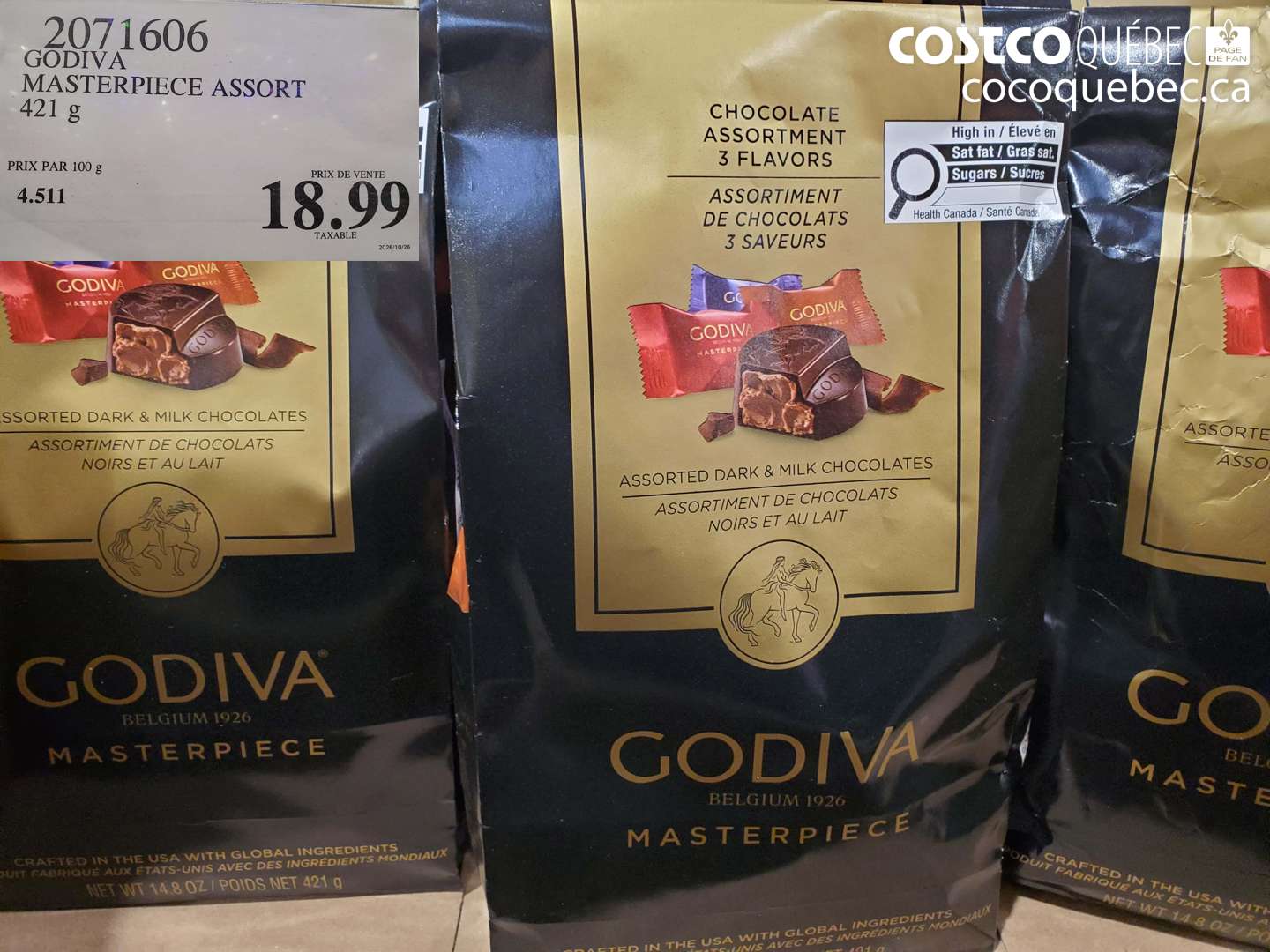2071606 GODIVA MASTERPIECE ASSORT $18.99