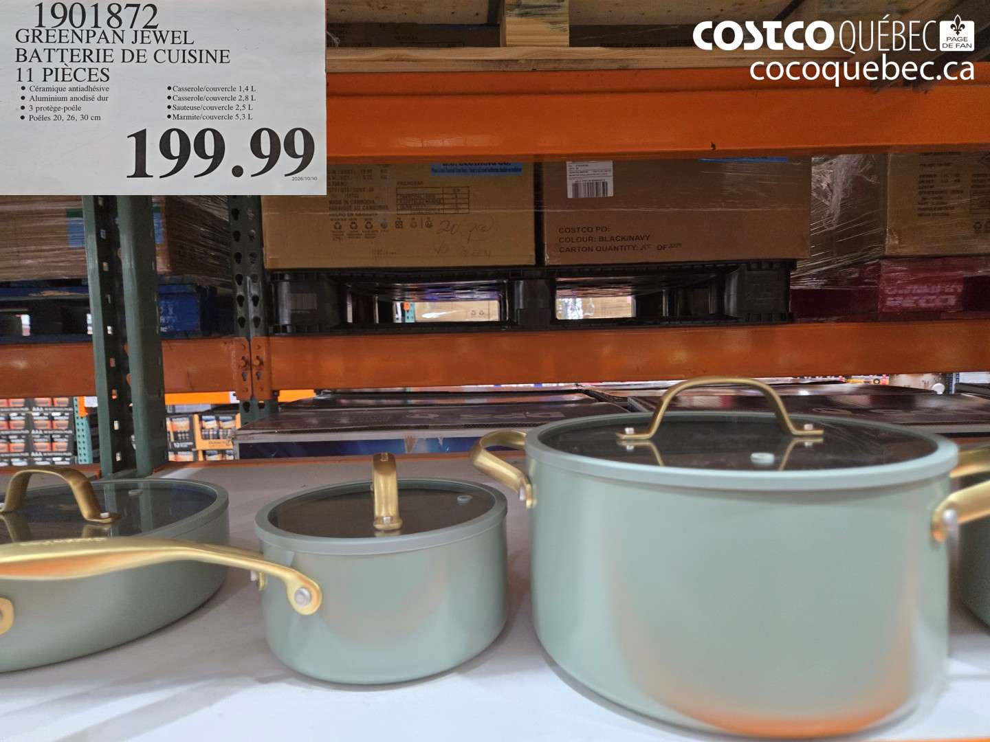 1901872 GREENPAN JEWEL BATTERIE DE CUISINE 11 PIÈCES $199.99