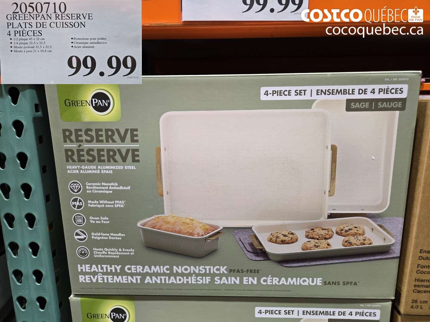 2050710 GREENPAN RESERVE PLATS DE CUISSON 4 PIÈCES $99.99