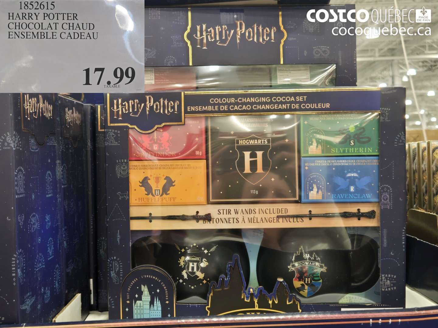 1852615 HARRY POTTER CHOCOLAT CHAUD ENSEMBLE CADEAU $17.99