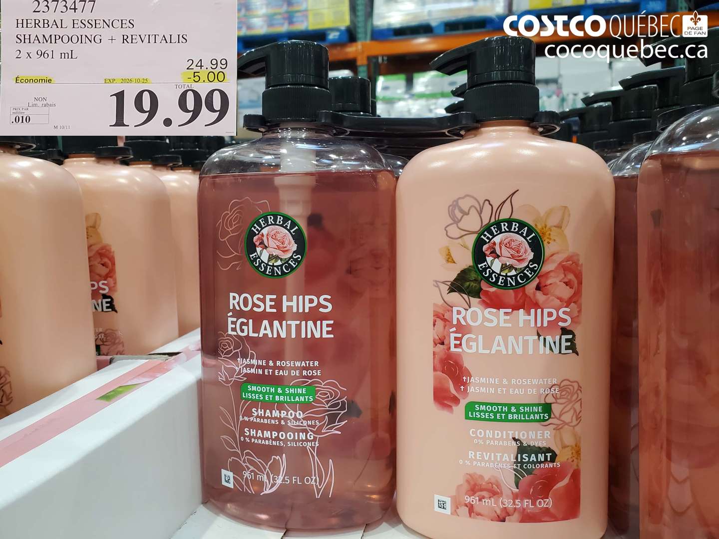 2373477 HERBAL ESSENCES SHAMPOOING + REVITALIS ($5.00 INSTANT SAVINGS EXPIRES ON 2026-10-25) $19.99