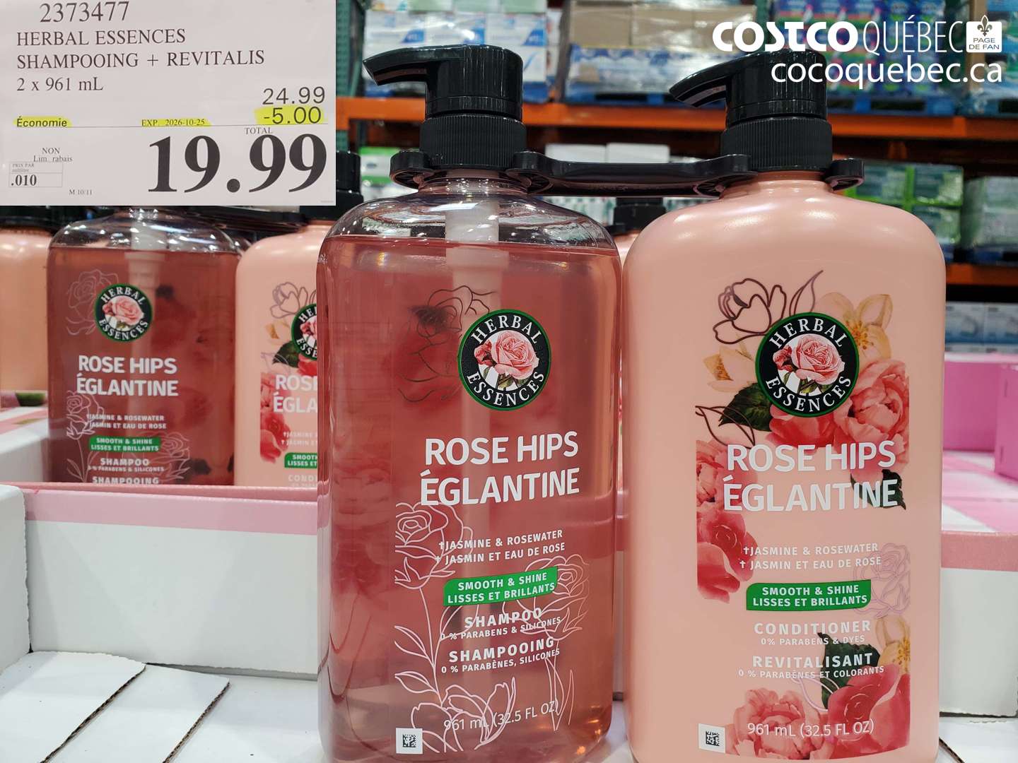 2373477 HERBAL ESSENCES SHAMPOOING + REVITALIS ($5.00 INSTANT SAVINGS EXPIRES ON 2026-10-25) $19.99