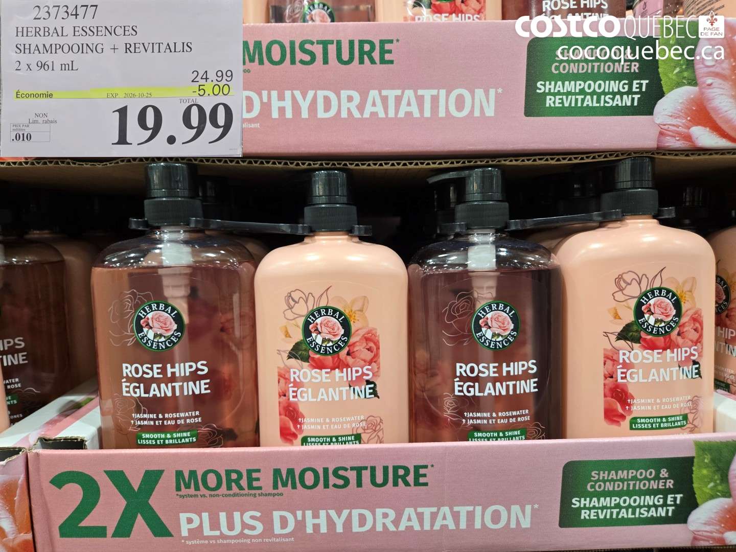 2373477 HERBAL ESSENCES SHAMPOOING + REVITALIS ($5.00 INSTANT SAVINGS EXPIRES ON 2026-10-25) $19.99