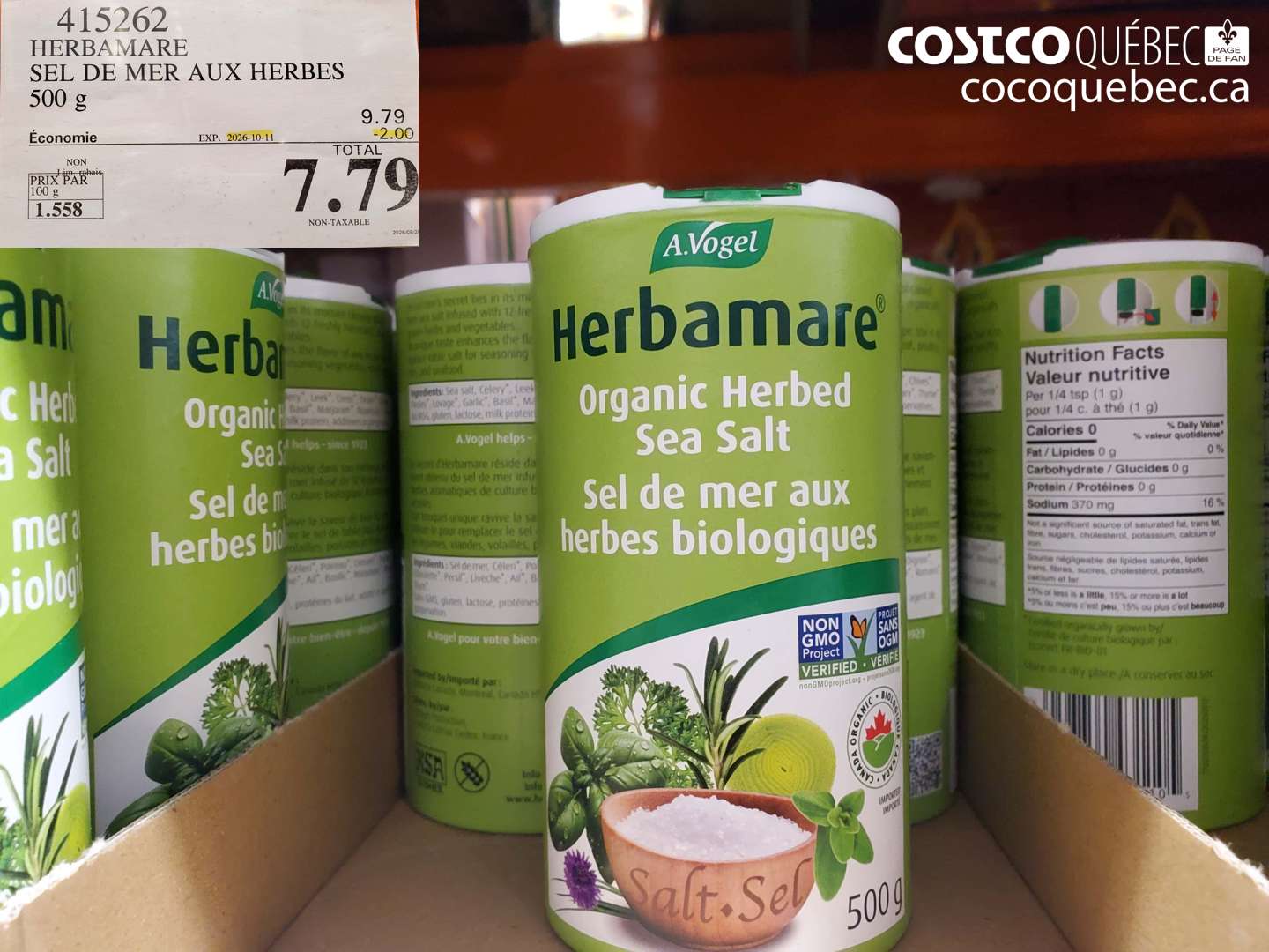 415262 HERBAMARE SEL DE MER AUX HERBES ($2.00 INSTANT SAVINGS EXPIRES ON 2026-10-11) $7.79