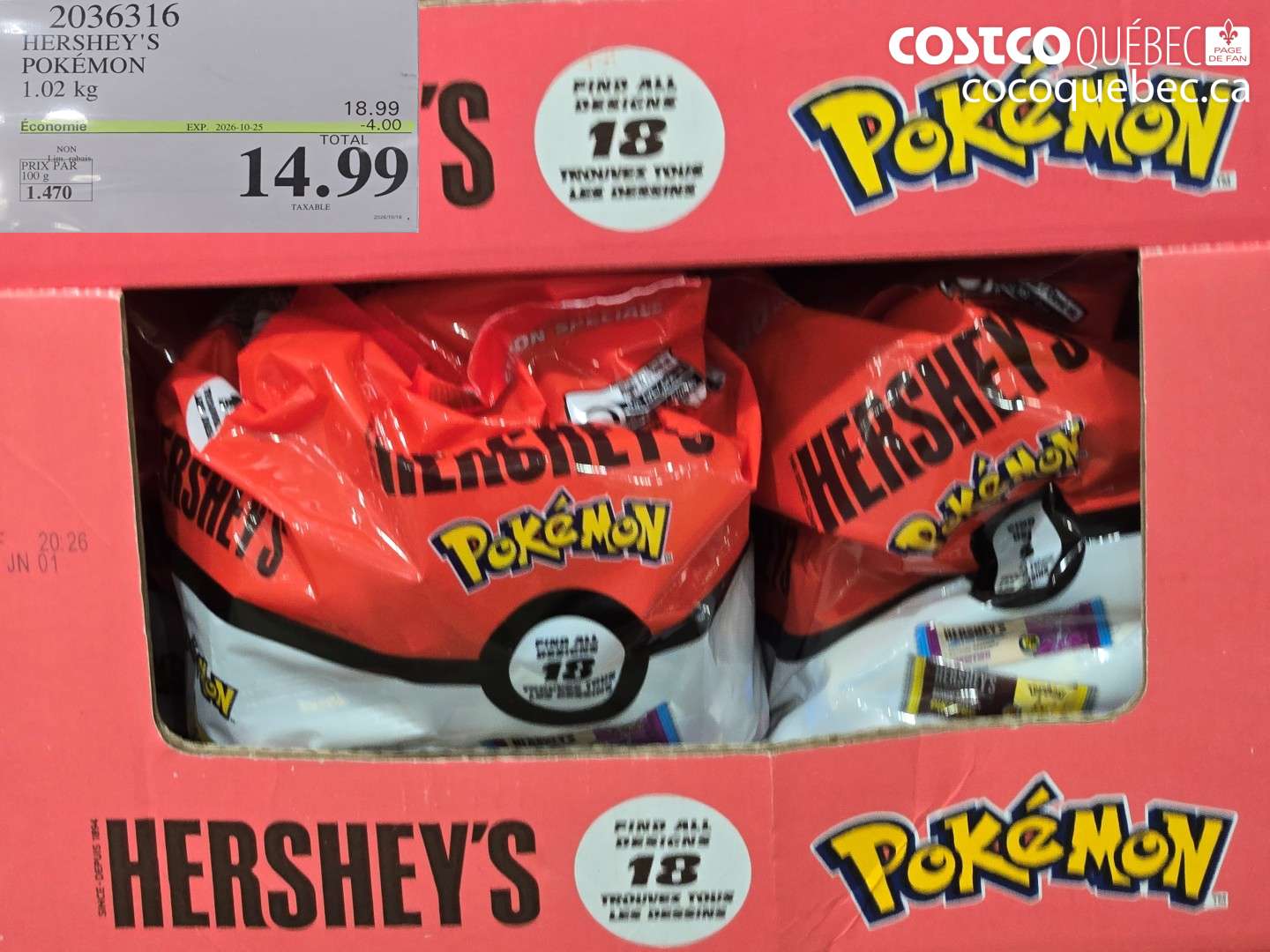 2036316 HERSHEY'S POKÉMON ($4.00 INSTANT SAVINGS EXPIRES ON 2026-10-25) $14.99