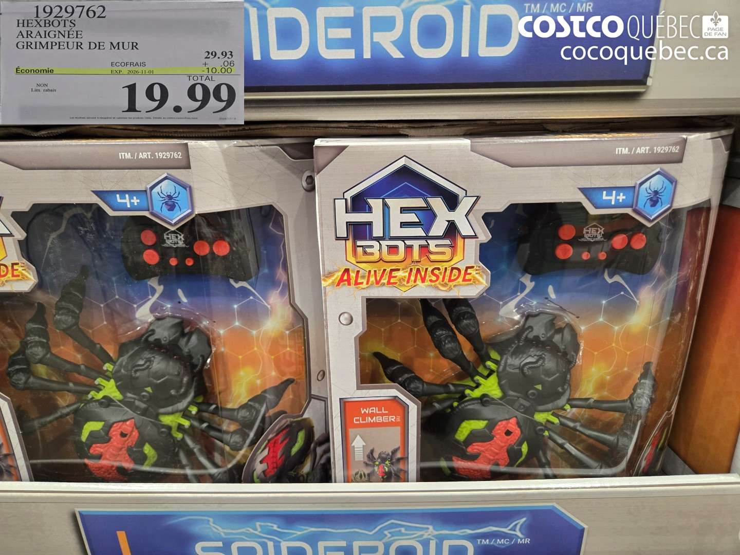 1929762 HEXBOTS ARAIGNÉE GRIMPEUR DE MUR ($10.00 INSTANT SAVINGS EXPIRES ON 2026-11-01) $19.99