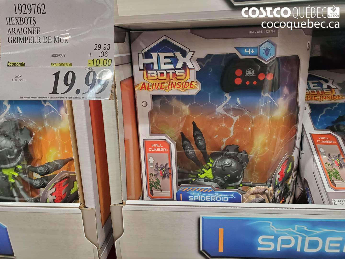 1929762 HEXBOTS ARAIGNÉE GRIMPEUR DE MUR ($10.00 INSTANT SAVINGS EXPIRES ON 2026-11-01) $19.99