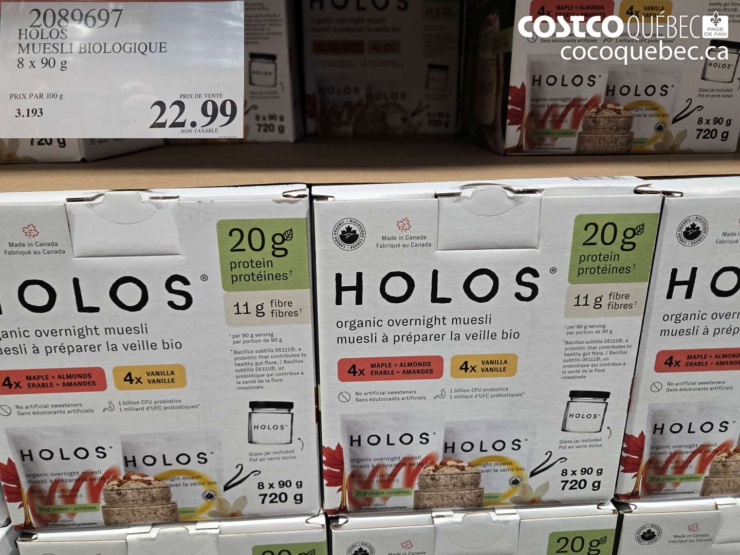 2089697 HOLOS MUESLI BIOLOGIQUE $22.99