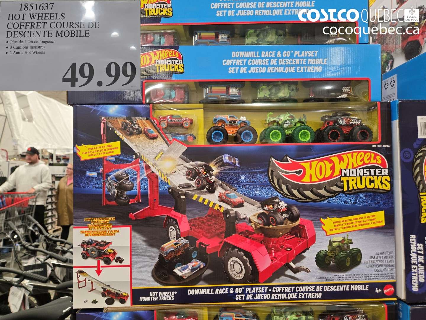 1851637 HOT WHEELS COFFRET COURSE DE DESCENTE MOBILE $49.99
