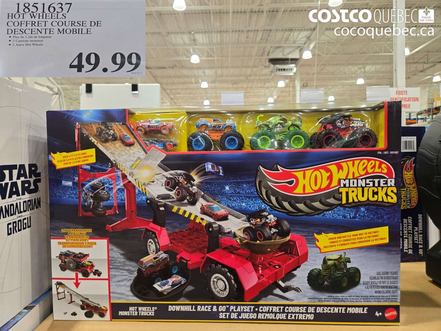 1851637 HOT WHEELS COFFRET COURSE DE DESCENTE MOBILE $49.99