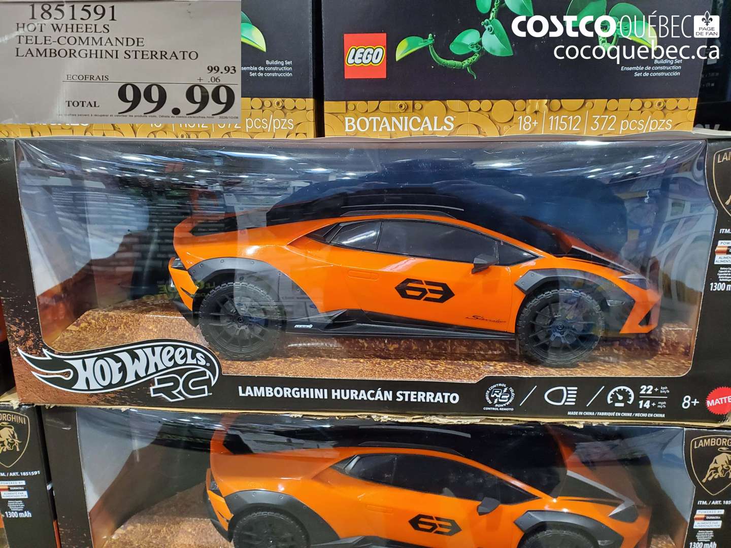 1851591 HOT WHEELS TELE-COMMANDE LAMBORGHINI STERRATO $99.99