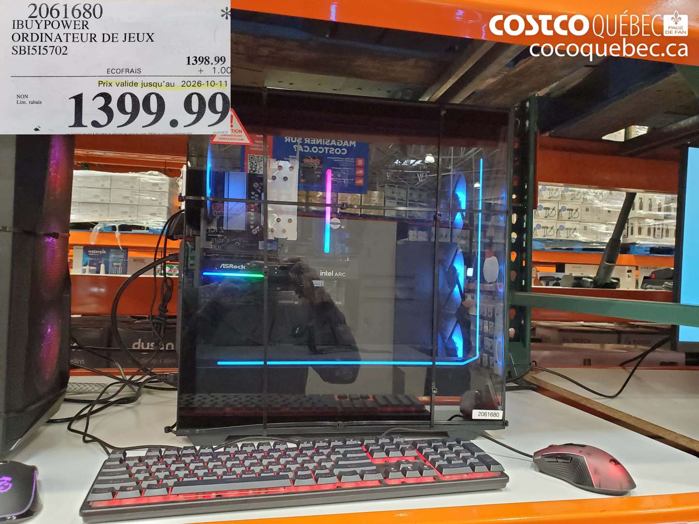 2061680 IBUYPOWER ORDINATEUR DE JEUX SBI515702 (EXPIRES ON 2026-10-11) $1399.99
