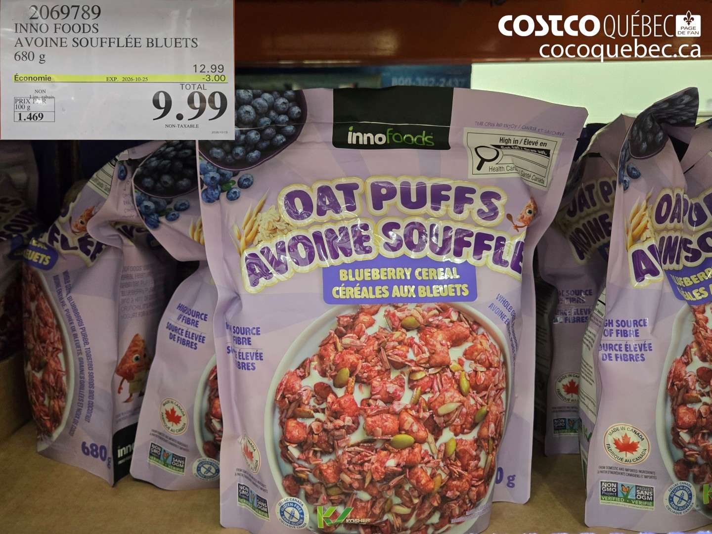 2069789 INNO FOODS AVOINE SOUFFLÉE BLEUETS ($3.00 INSTANT SAVINGS EXPIRES ON 2026-10-25) $9.99