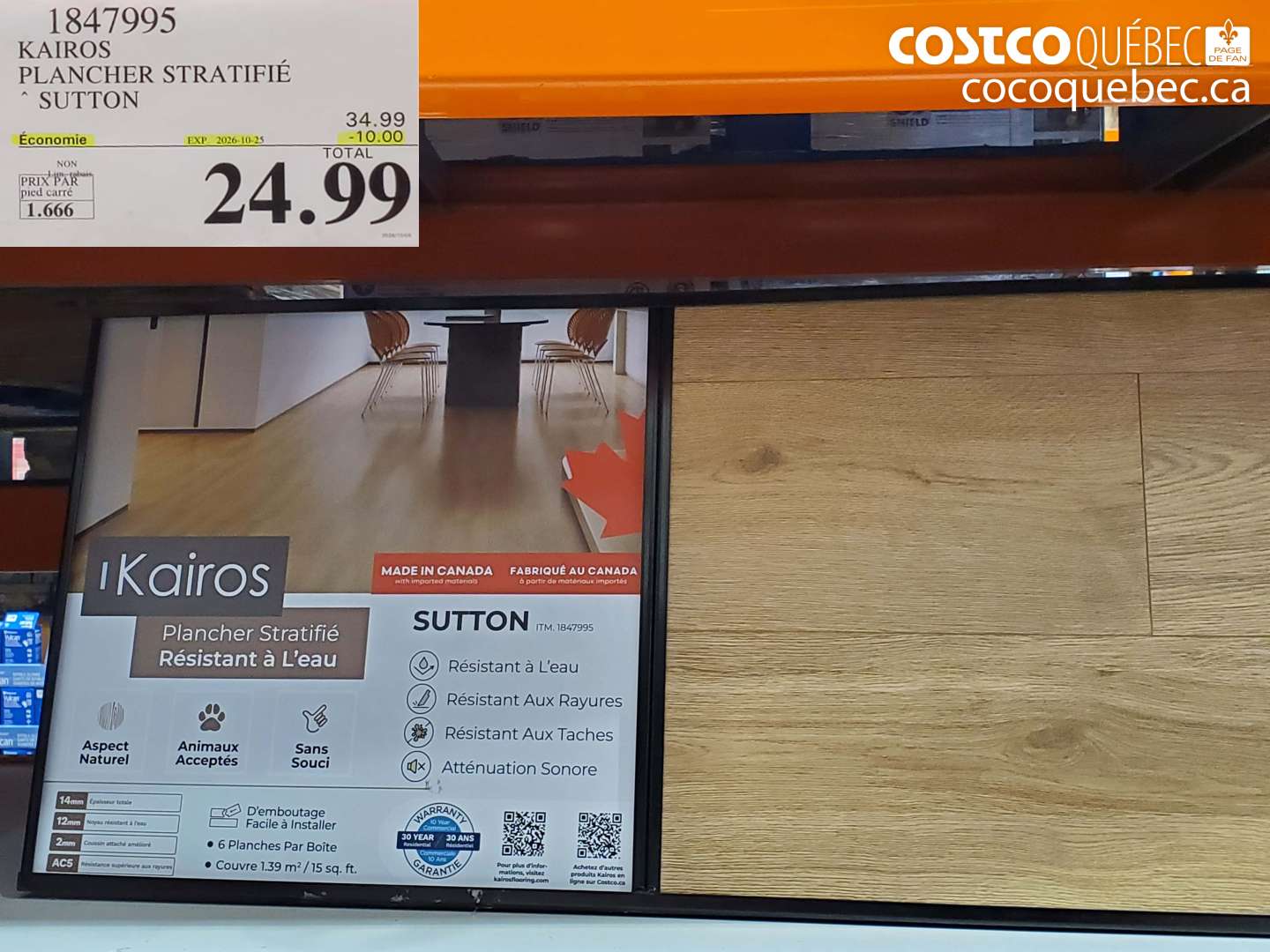 1847995 KAIROS PLANCHER STRATIFIE ($10.00 INSTANT SAVINGS EXPIRES ON 2026-10-25) $24.99
