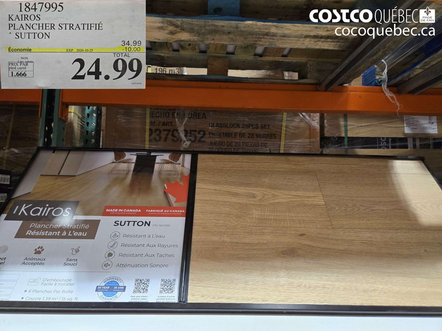 1847995 KAIROS PLANCHER STRATIFIÉ SUTTON ($10.00 INSTANT SAVINGS EXPIRES ON 2026-10-25) $24.99