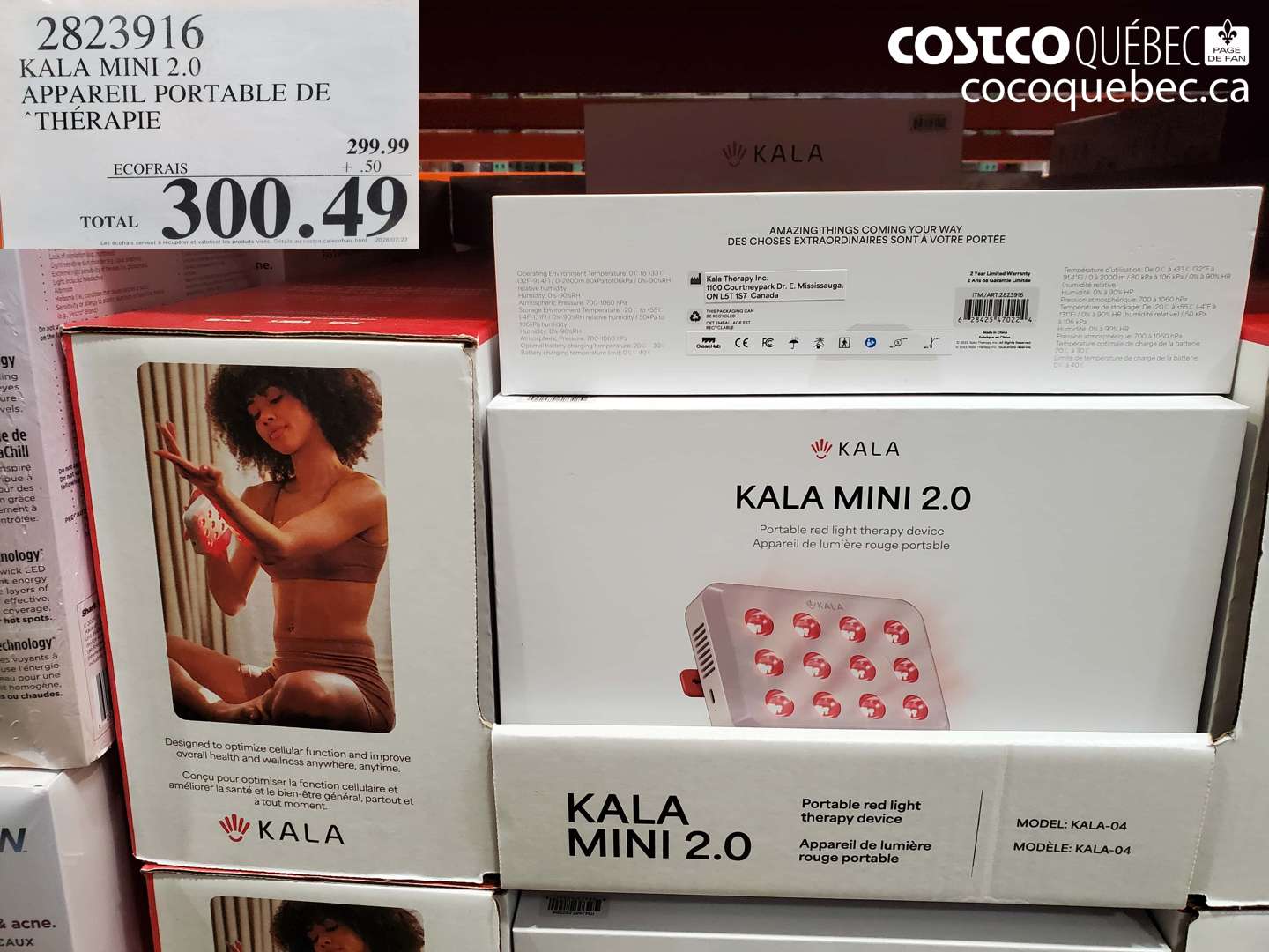 2823916 KALA MINI 2.0 APPAREIL PORTABLE DE THÉRAPIE $300.49