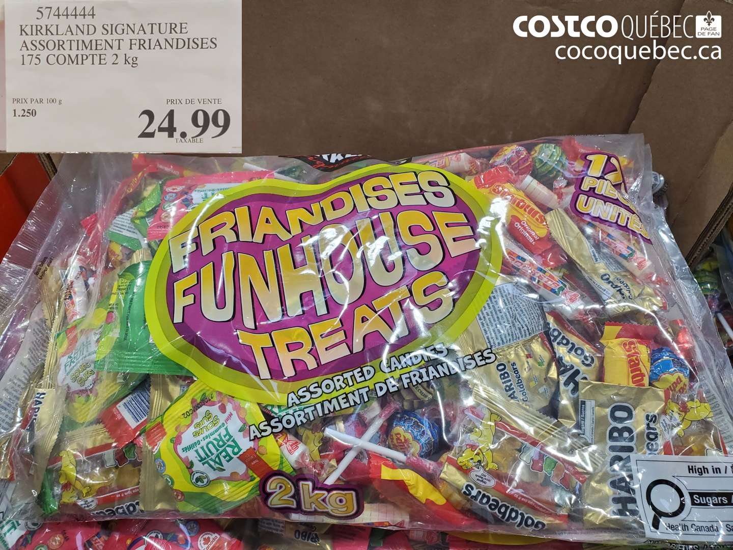 5744444 KIRKLAND SIGNATURE ASSORTIMENT FRIANDISES 175 COMPTE 2 KG $24.99