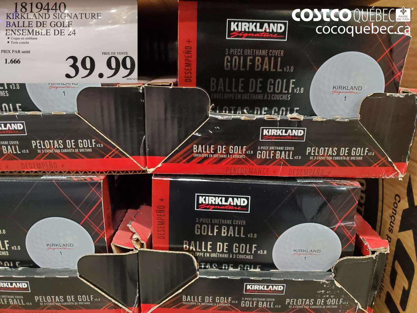 1819440 KIRKLAND SIGNATURE BALLE DE GOLF ENSEMBLE DE 24 $39.99