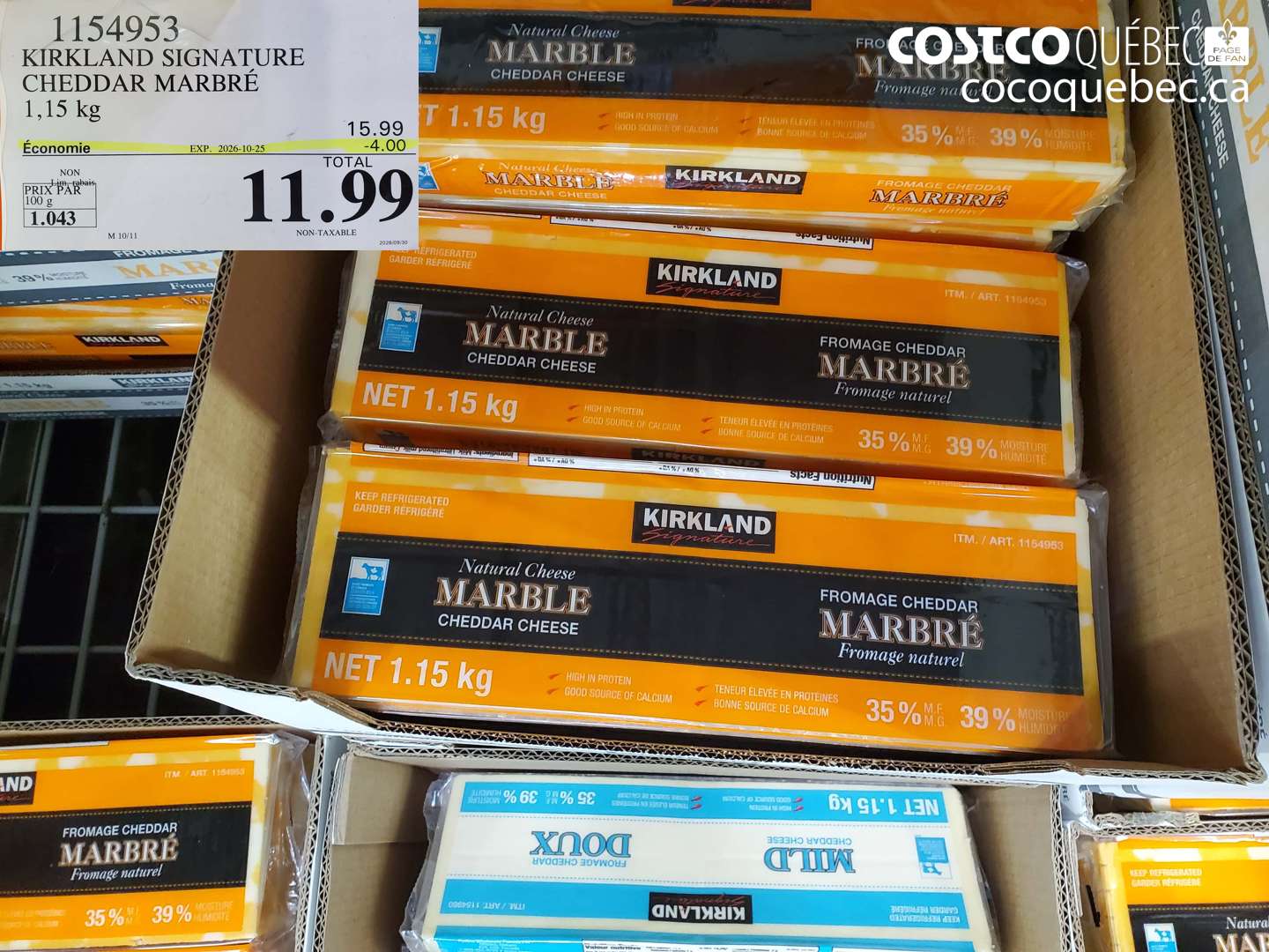 1154953 KIRKLAND SIGNATURE CHEDDAR MARBRÉ ($4.00 INSTANT SAVINGS EXPIRES ON 2026-10-25) $11.99