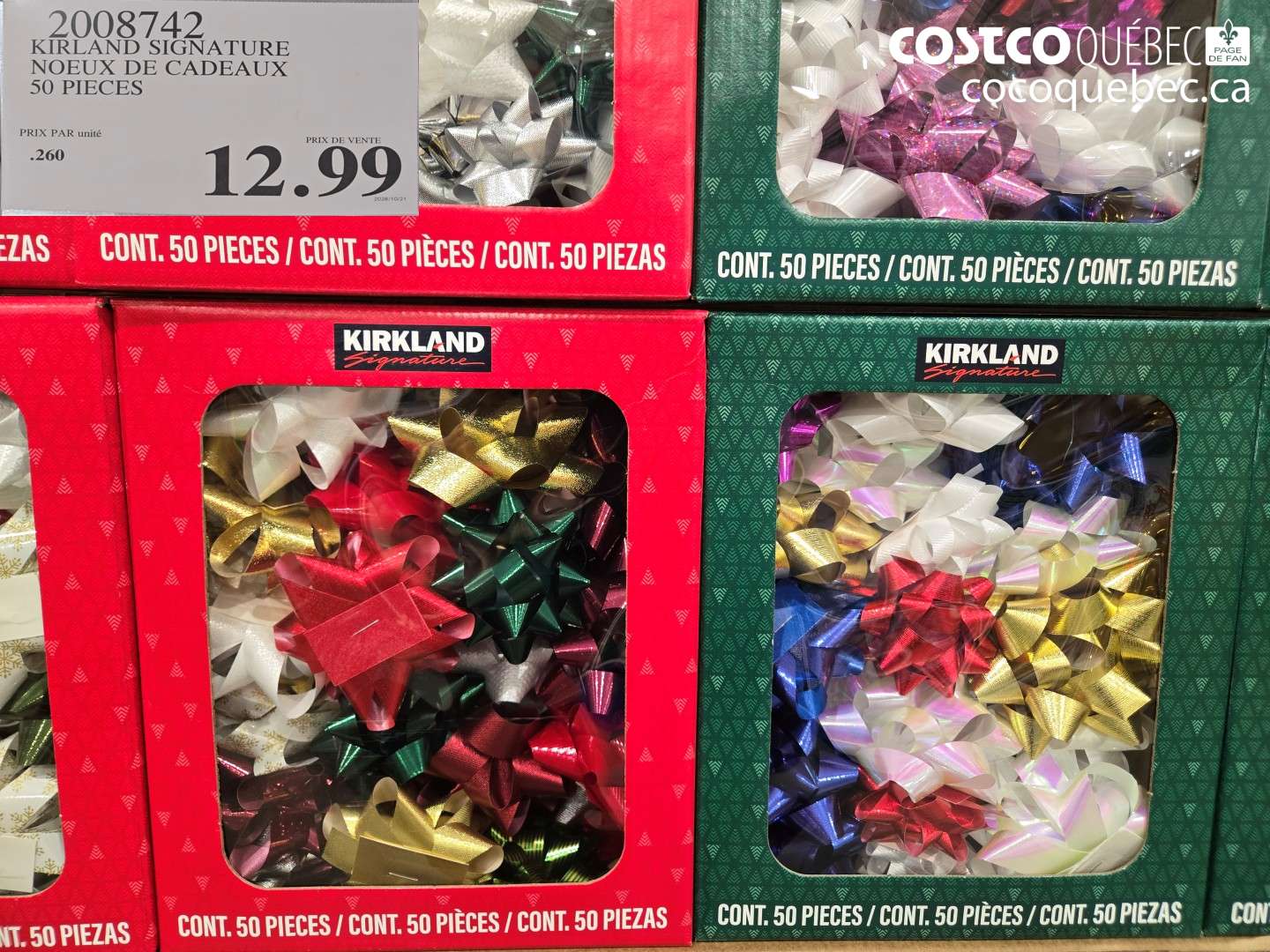 2008742 KIRLAND SIGNATURE NOEUX DE CADEAUX 50 PIECES $12.99