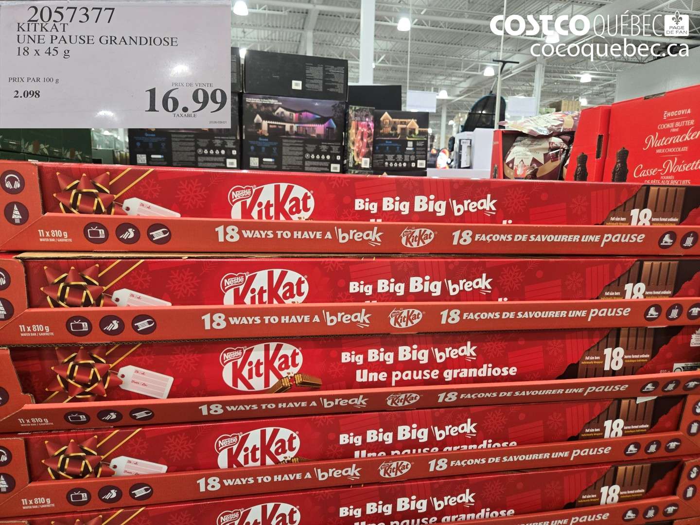 2057377 KITKAT UNE PAUSE GRANDIOSE 18 X 45 G $16.99