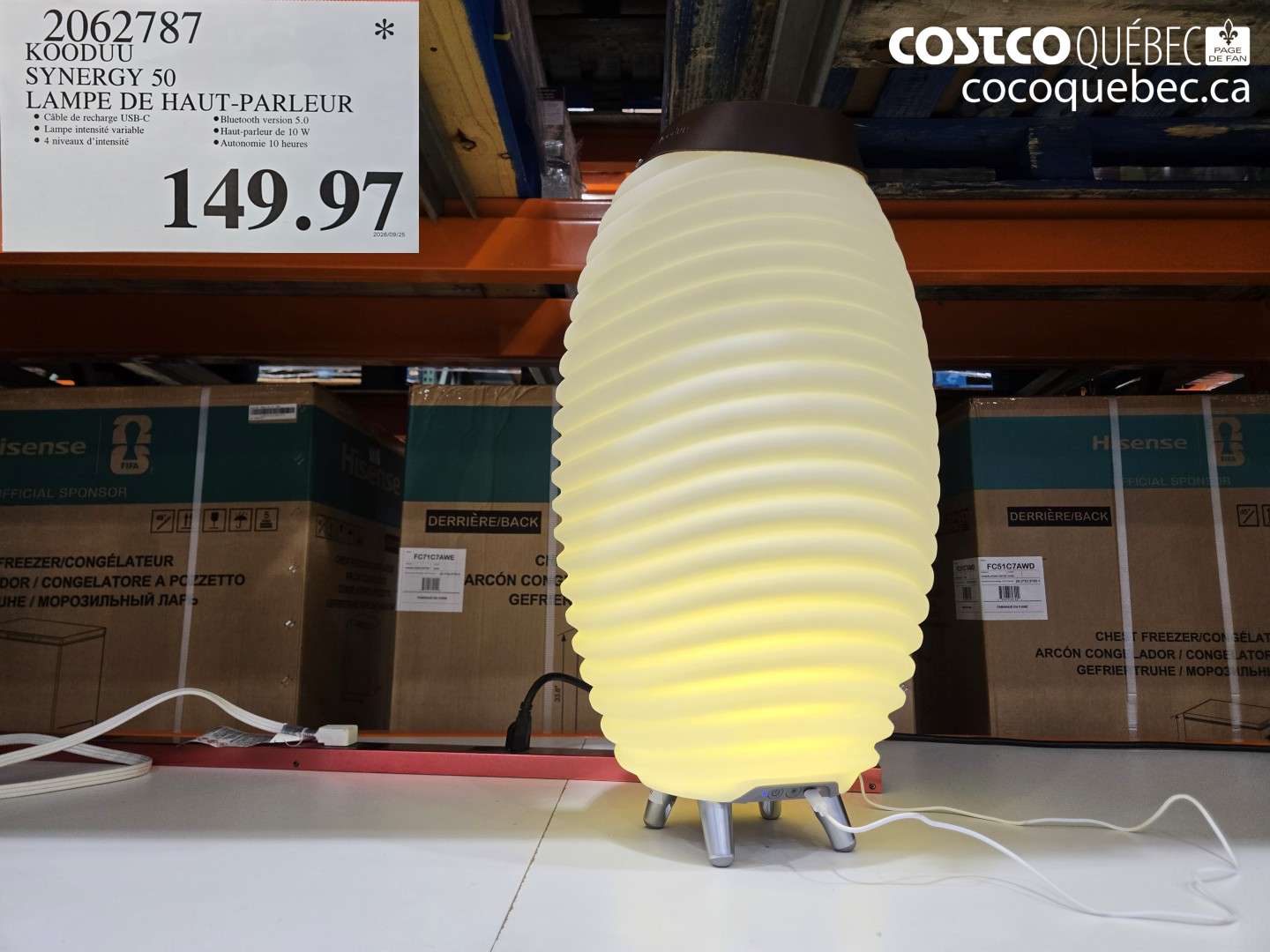 2062787 KOODUU SYNERGY 50 LAMPE DE HAUT-PARLEUR $149.97