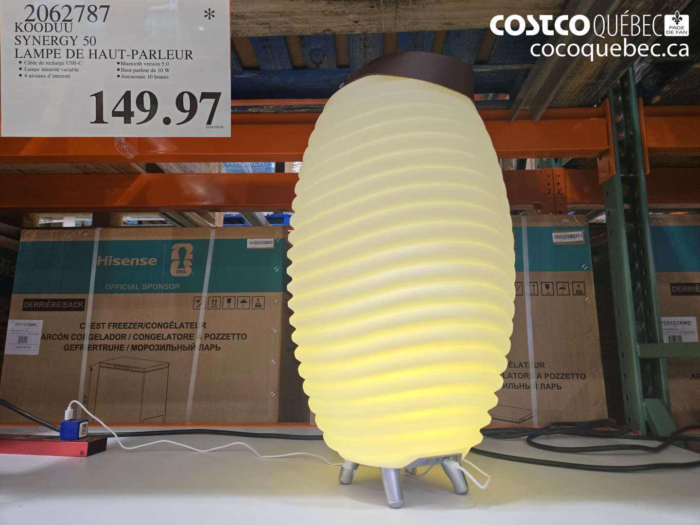 2062787 KOODUU SYNERGY 50 LAMPE DE HAUT-PARLEUR $149.97