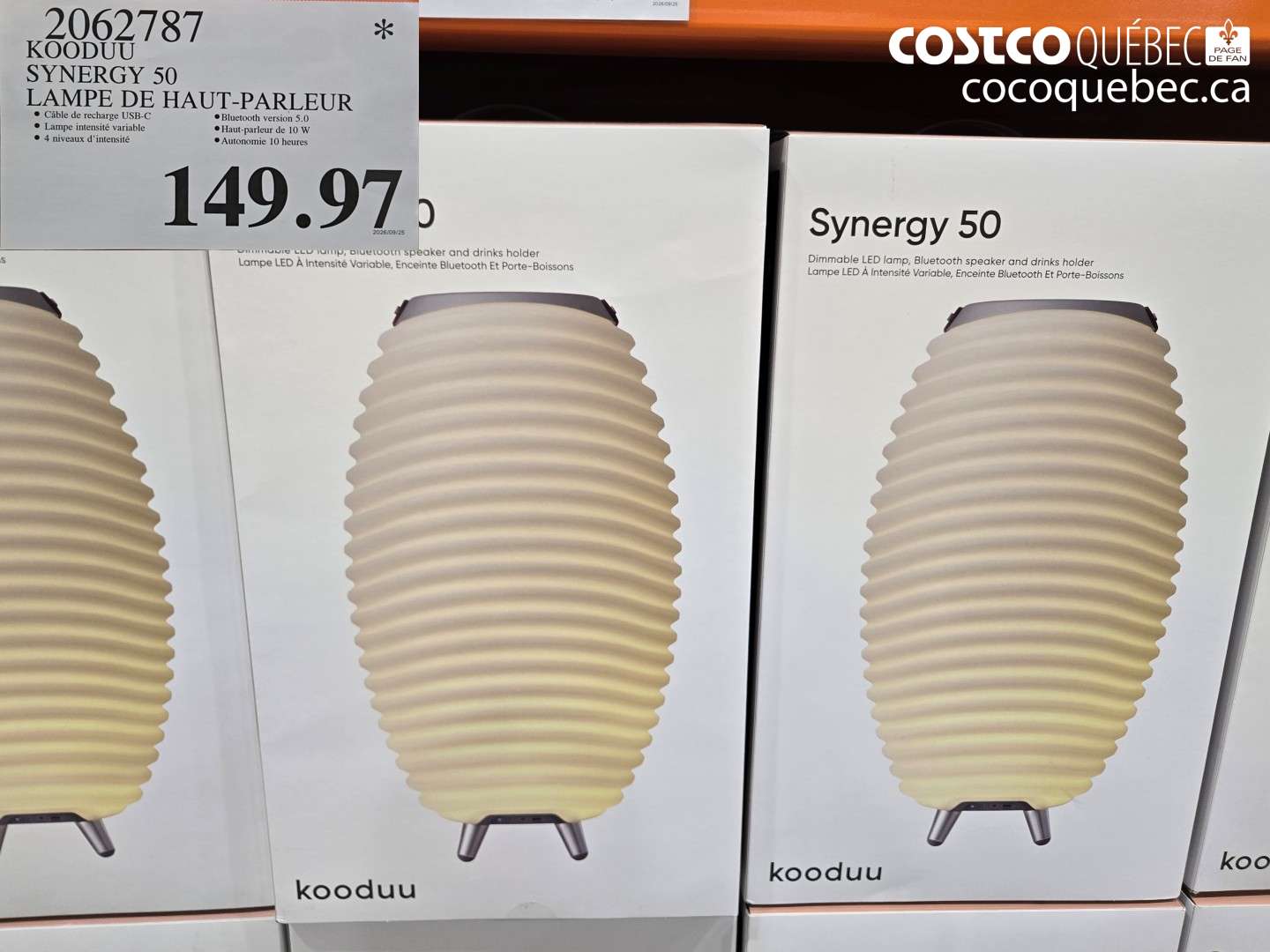 2062787 KOODUU SYNERGY 50 LAMPE DE HAUT-PARLEUR $149.97