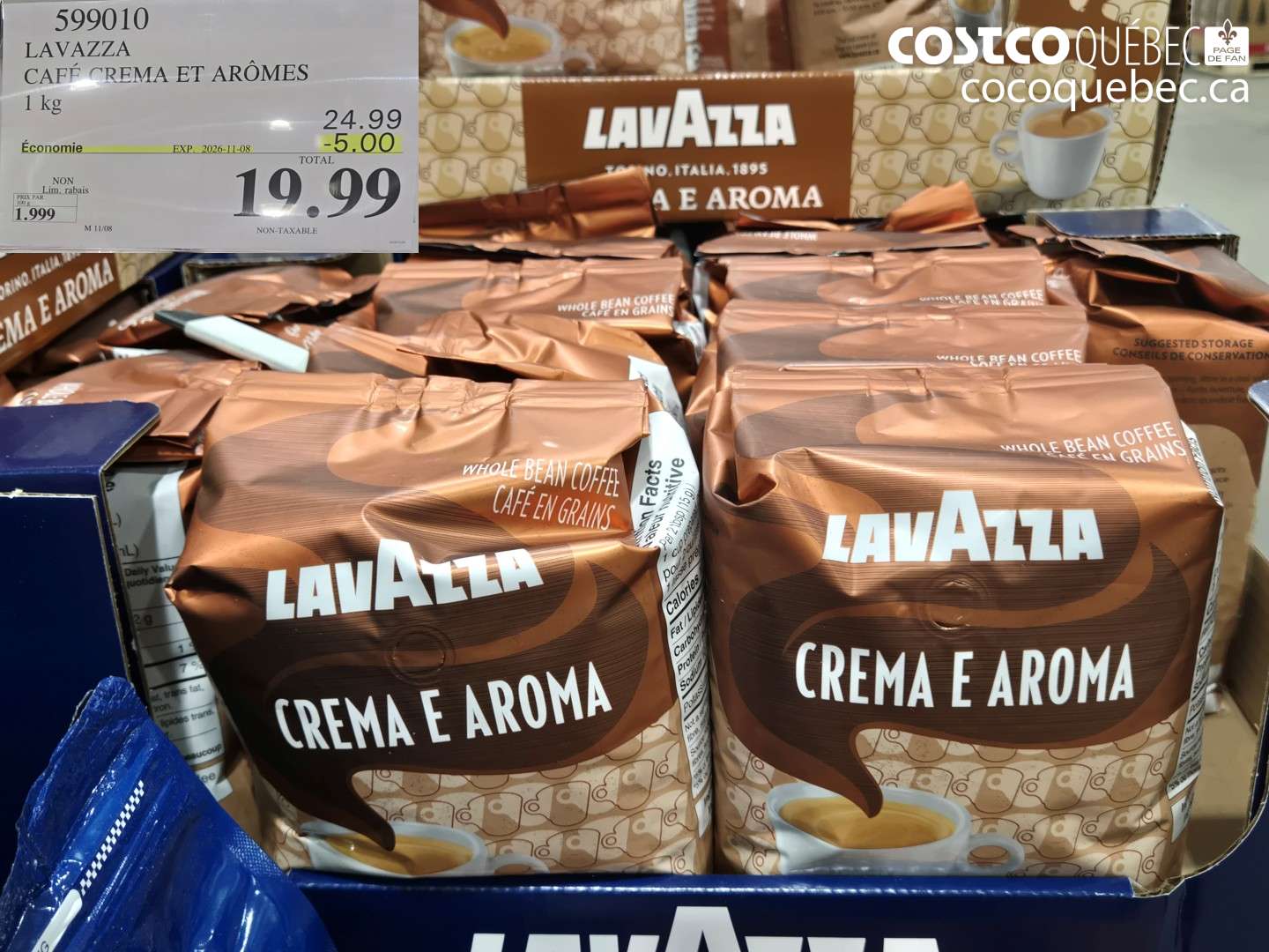 599010 LAVAZZA CAFÉ CREMA ET ARÔMES ($5.00 INSTANT SAVINGS EXPIRES ON 2026-11-08) $19.99
