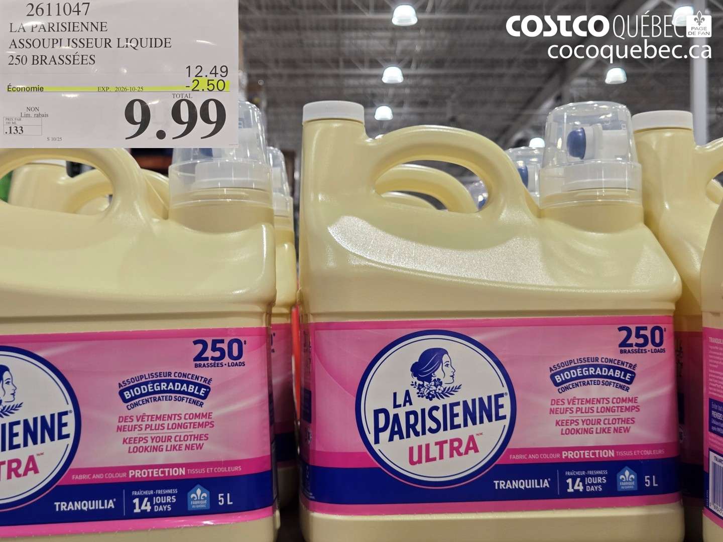 2611047 LA PARISIENNE ASSOUPLISSEUR LIQUIDE 250 BRASSÉES ($2.50 INSTANT SAVINGS EXPIRES ON 2026-10-25) $9.99