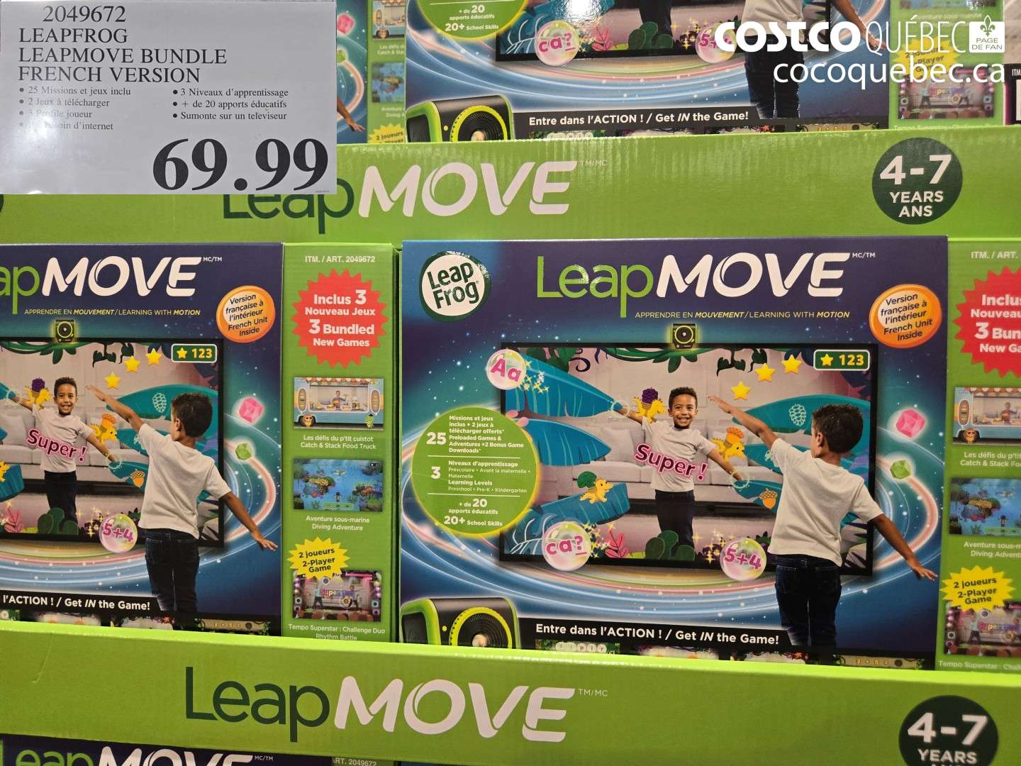 2049672 LEAPFROG LEAPMOVE BUNDLE FRENCH VERSION $69.99