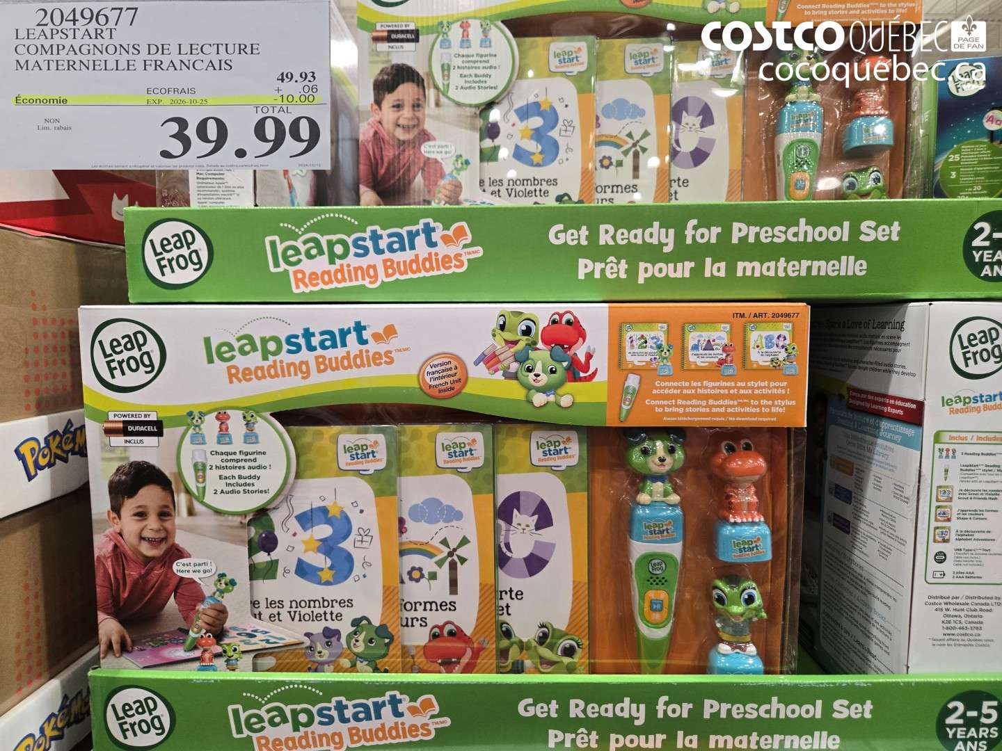 2049677 LEAPSTART COMPAGNONS DE LECTURE MATERNELLE FRANCAIS ($10.00 INSTANT SAVINGS EXPIRES ON 2026-10-25) $39.99