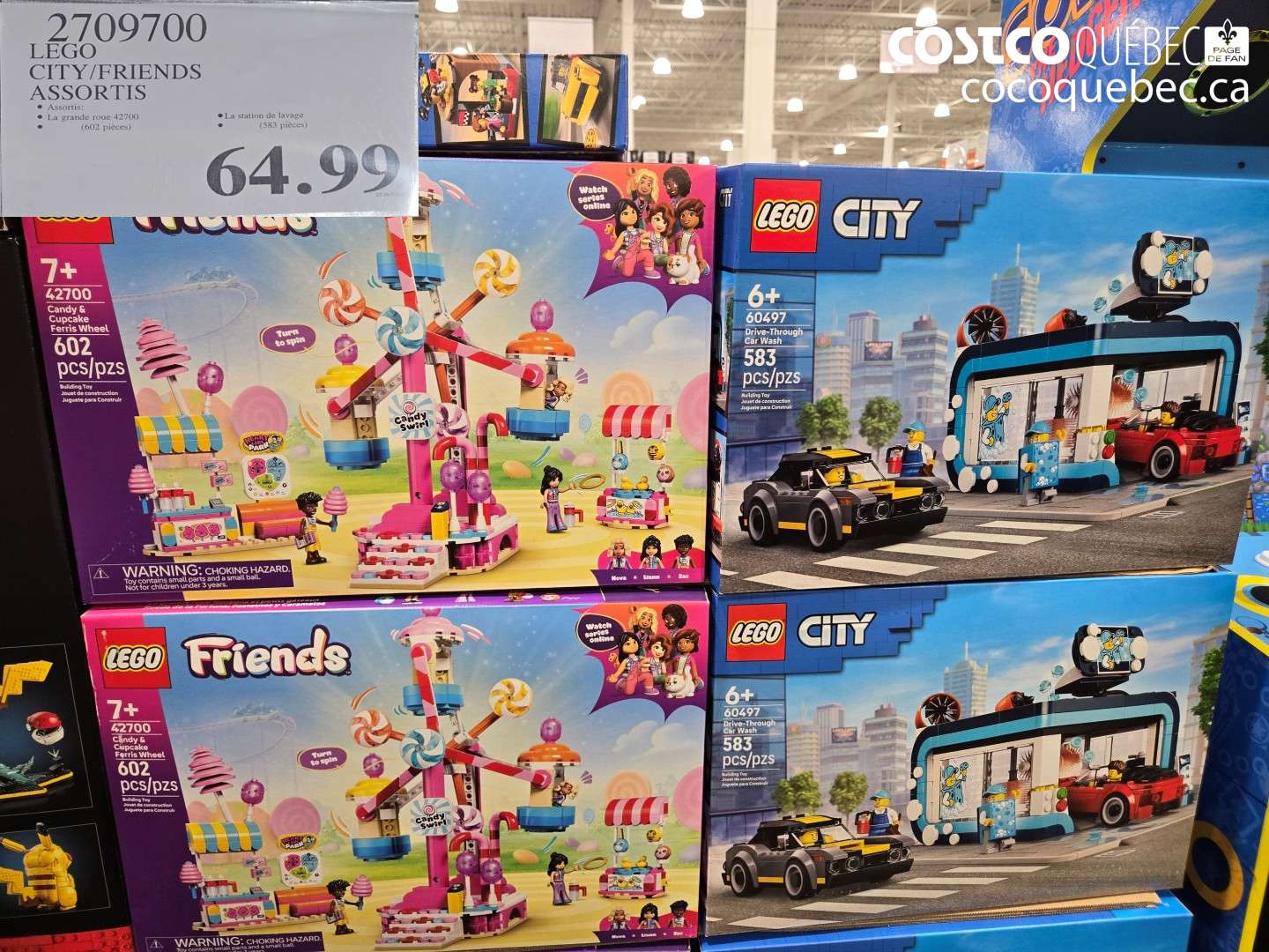 2709700 LEGO CITY/FRIENDS ASSORTIS $64.99