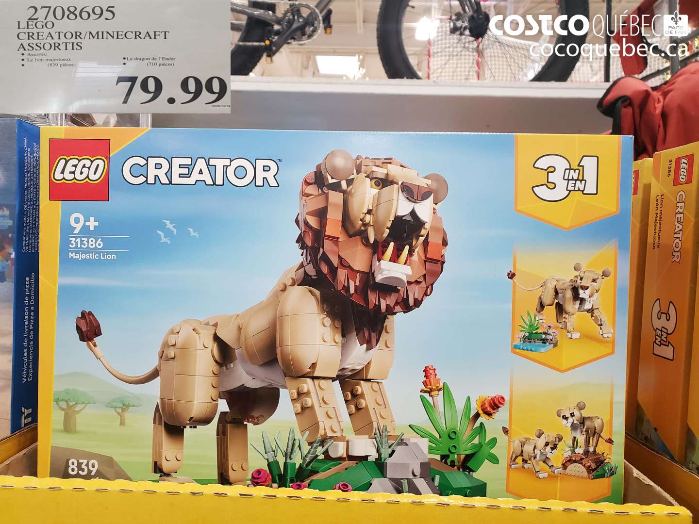 2708695 LEGO CREATOR/MINECRAFT ASSORTIS $79.99