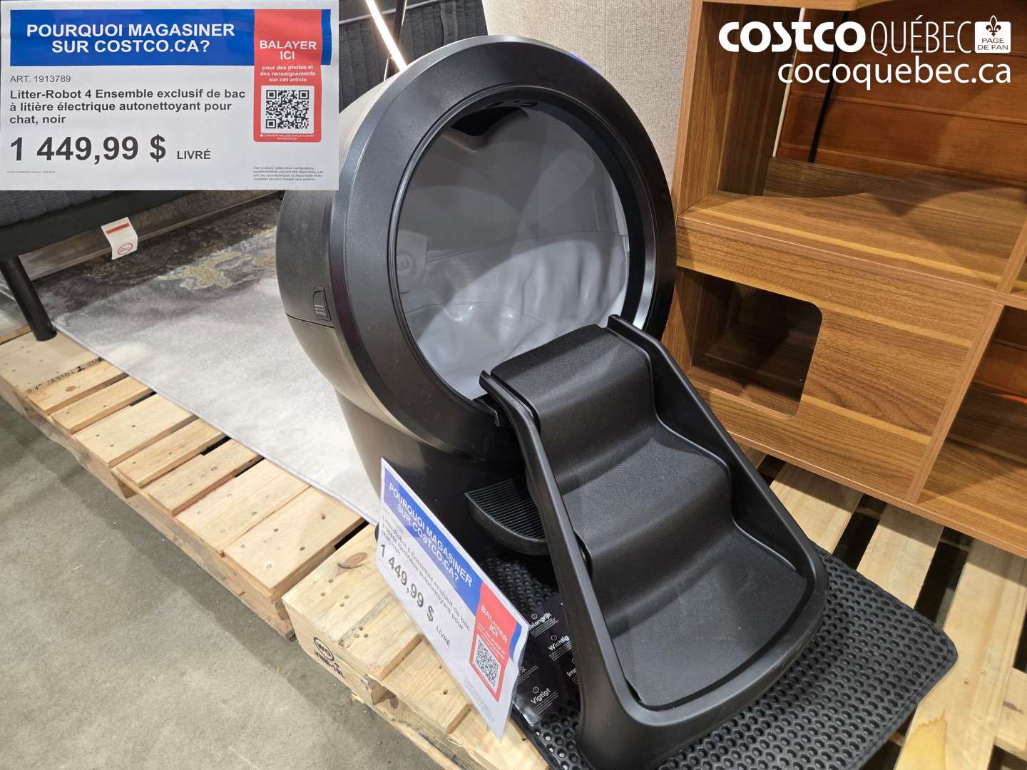 1913789 LITTER-ROBOT 4 ENSEMBLE EXCLUSIF DE BAC À LITIÈRE ÉLECTRIQUE AUTONETTOYANT POUR CHAT, NOIR $1449.99