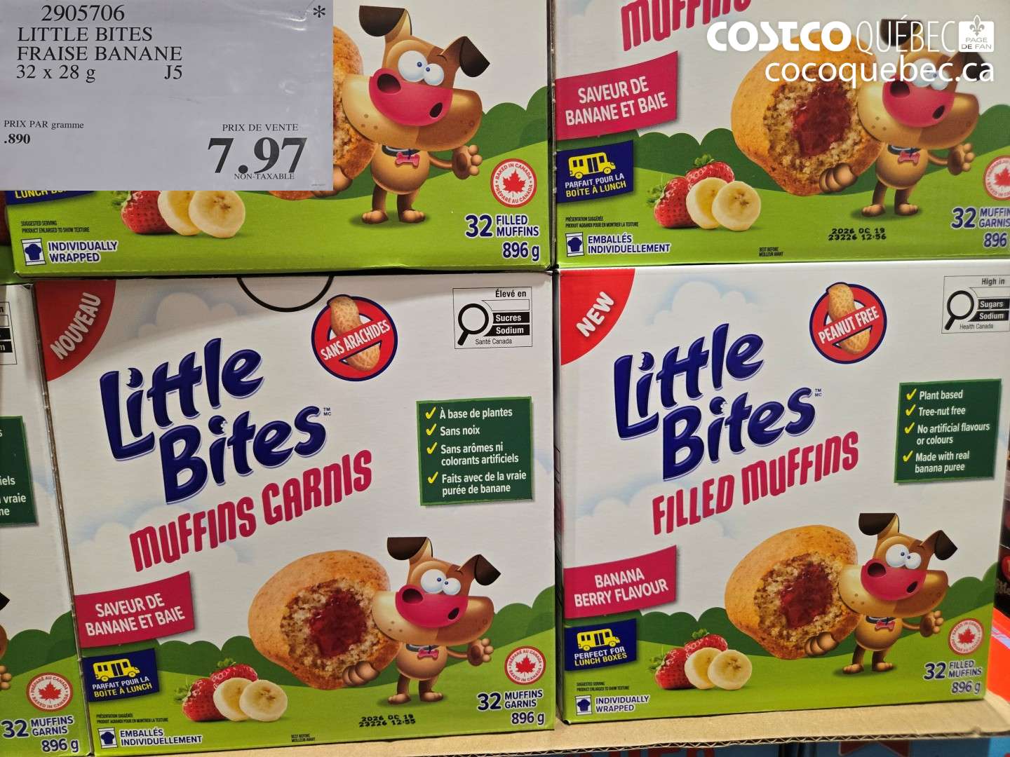 2905706 LITTLE BITES FRAISE BANANE $7.97
