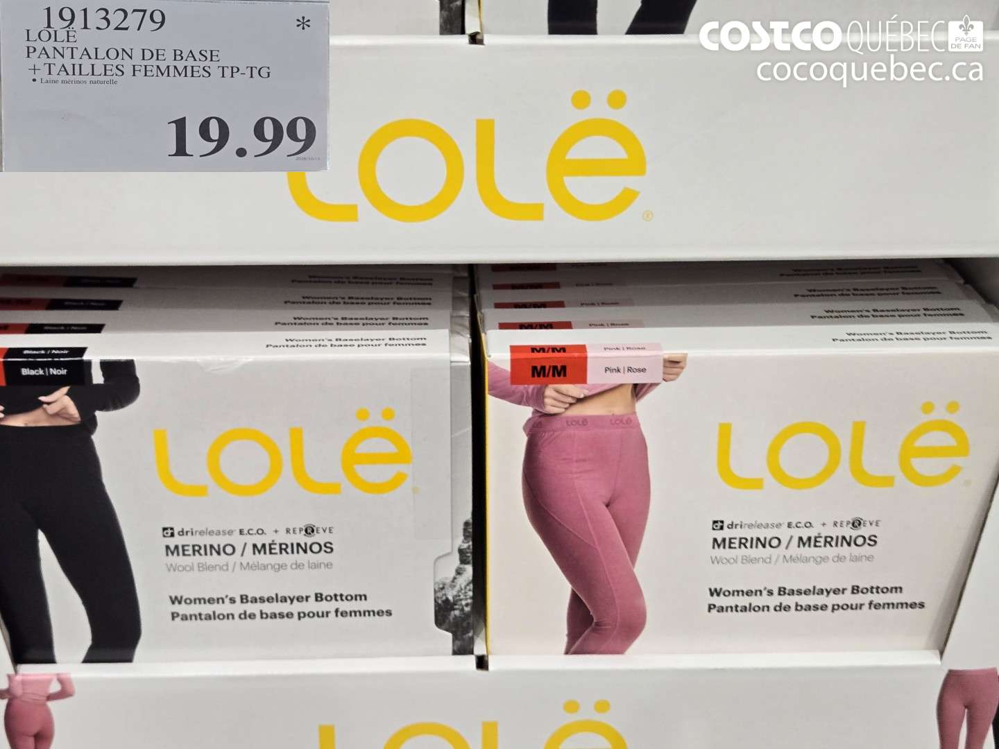 1913279 LOLE PANTALON DE BASE + TAILLES FEMMES TP-TG $19.99