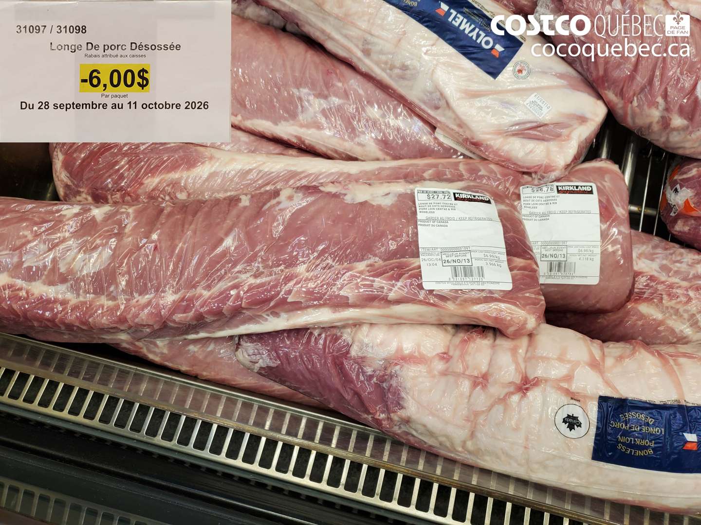 31097 LONGE DE PORC DÉSOSSÉE ($6.00 INSTANT SAVINGS EXPIRES ON 2026-10-11)