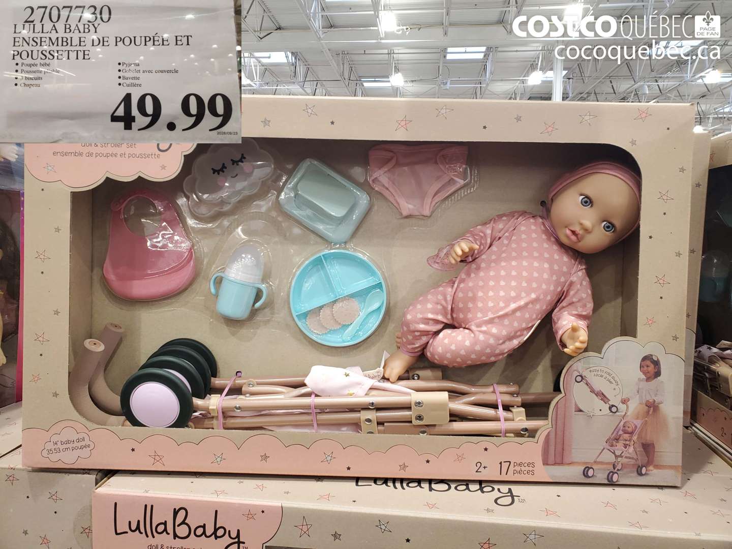 2707730 LULLA BABY ENSEMBLE DE POUPÉE ET POUSSETTE $49.99