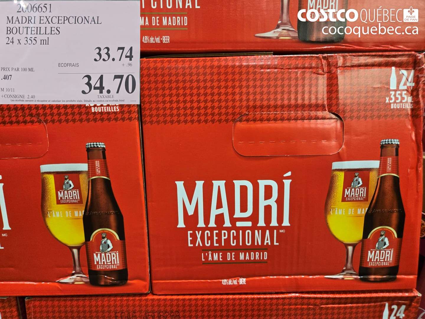2006651 MADRI EXCEPCIONAL BOUTEILLES $34.70