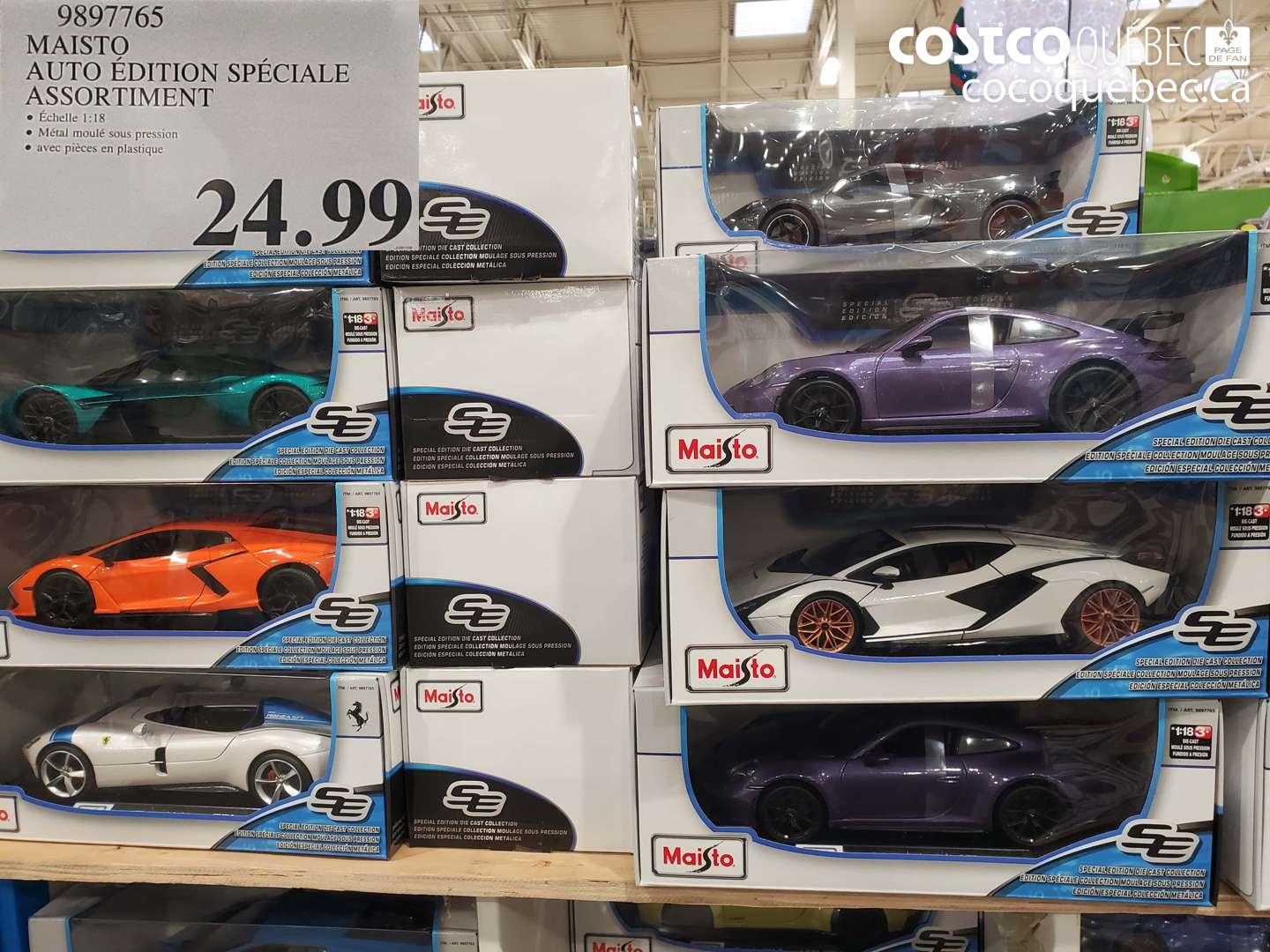 9897765 MAISTO AUTO ÉDITION SPÉCIALE ASSORTIMENT $24.99