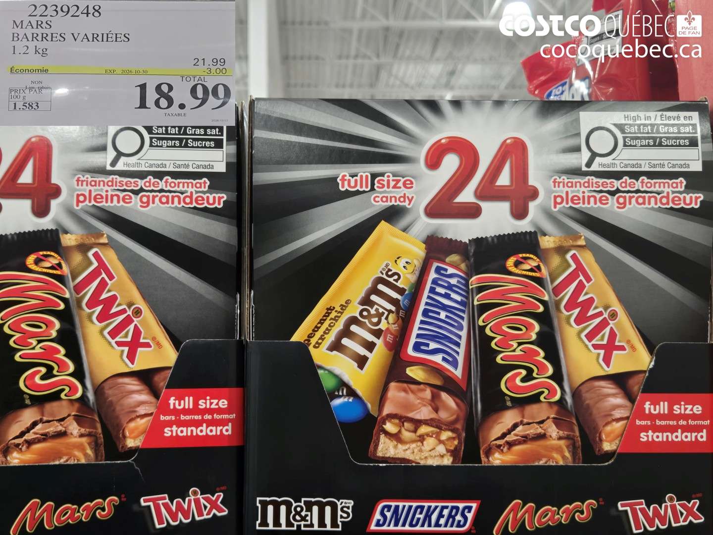 2239248 MARS BARRES VARIÉES ($3.00 INSTANT SAVINGS EXPIRES ON 2026-10-30) $18.99