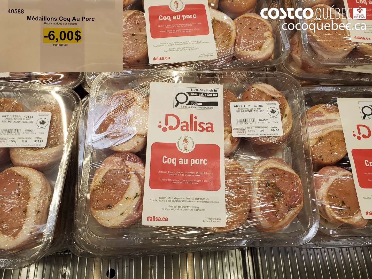 40588 MÉDAILLONS COQ AU PORC ($6.00 INSTANT SAVINGS)