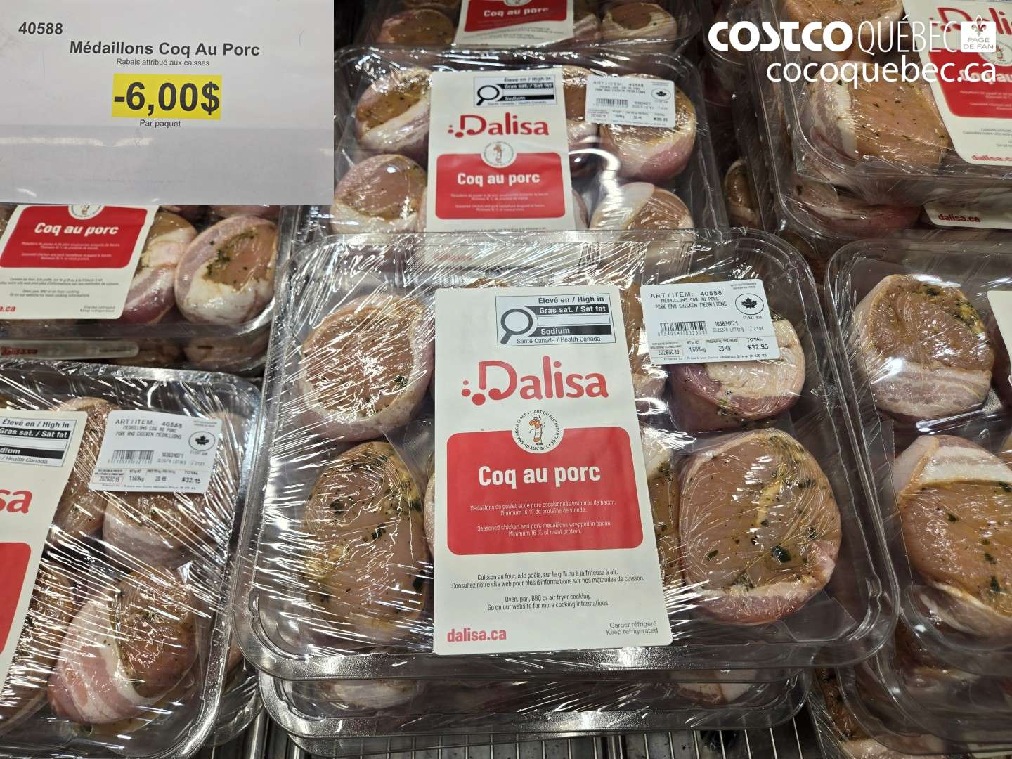 40588 MÉDAILLONS COQ AU PORC ($6.00 INSTANT SAVINGS)