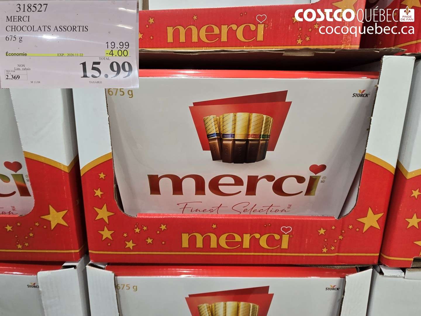 318527 MERCI CHOCOLATS ASSORTIS ($4.00 INSTANT SAVINGS EXPIRES ON 2026-11-22) $15.99