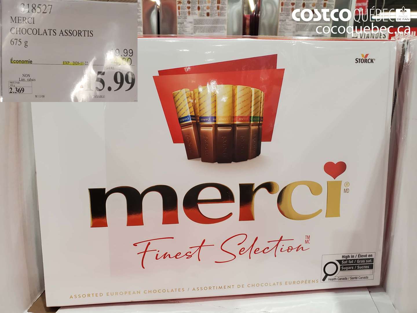 318527 MERCI CHOCOLATS ASSORTIS ($4.00 INSTANT SAVINGS EXPIRES ON 2026-11-22) $5.99