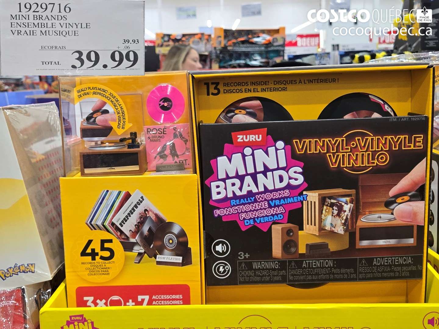 1929716 MINI BRANDS ENSEMBLE VINYLE VRAIE MUSIQUE $39.99