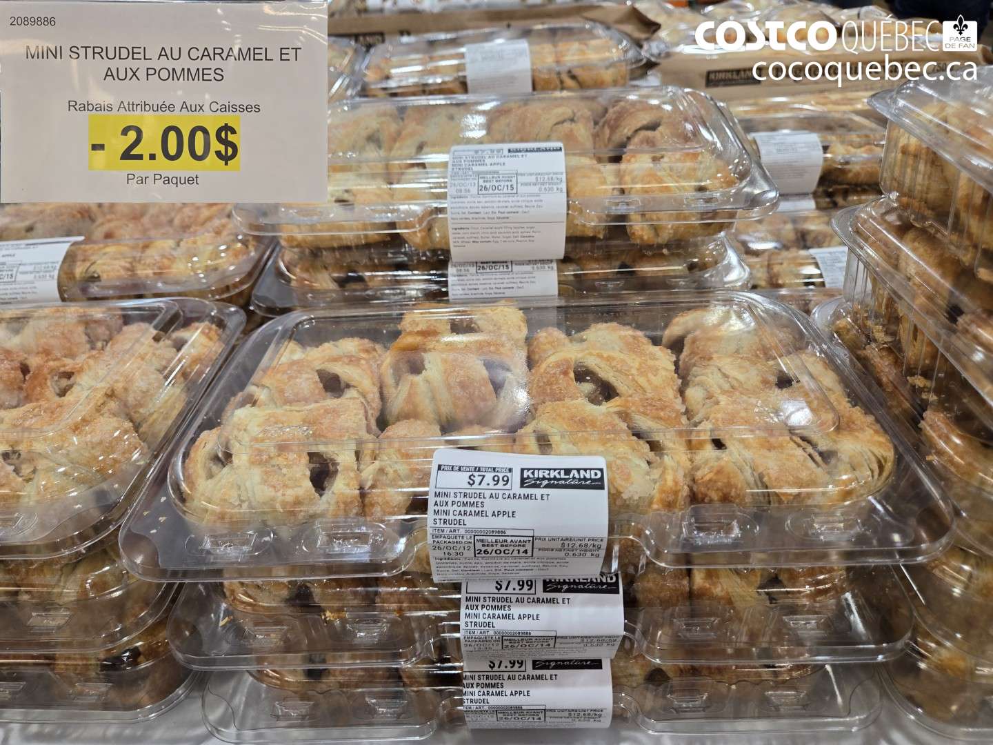 2089886 MINI STRUDEL AU CARAMEL ET AUX POMMES ($2.00 INSTANT SAVINGS)